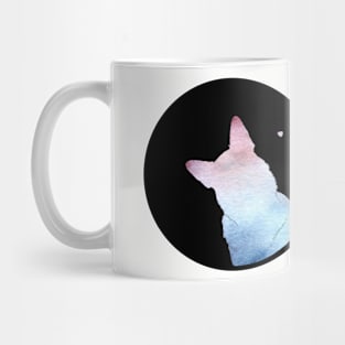 German Shepherd Love - Soft Lilac Silhouette Mug